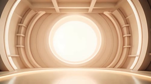Podium Futuristische Vitrine mit Plattform für Produktausstellungen. Leeres modernes Bühnendisplay
