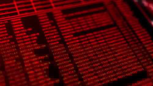 Red Scrolling Error Code Digital Display