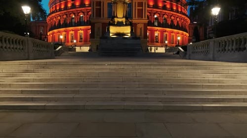 Royal Albert Hall at Night, London, England, UK