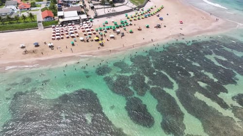 Cupe Beach At Port Of Chickens In Pernambuco Brazil.
