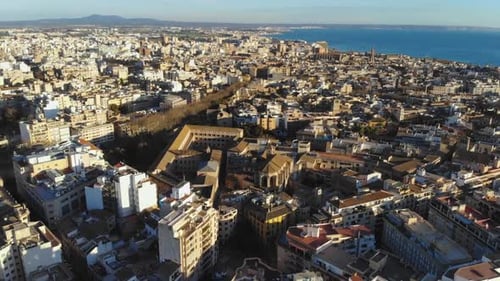 Zumbido sobre Palma De Mallorca.