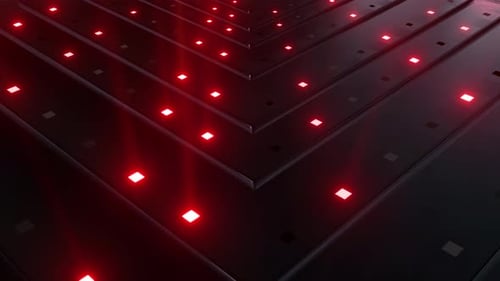 4 K Red Flashing Lights Loop