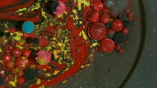 Ink Stream Bubbles Mix Glitter Round Oil Emulsion