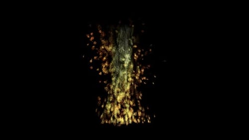 3D-Rendering der Feuerexplosionssimulation mit Alphakanal (transparenter Hintergrund)