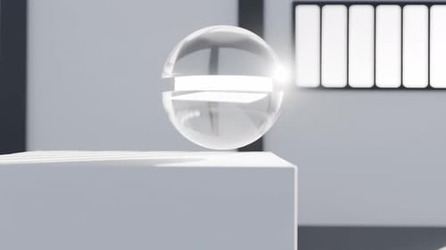 Animation satisfaisante en 3D avec boucle de sphère lumineuse