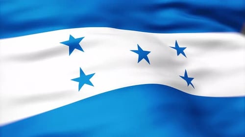 Realistic Waving Flag of Honduras in Slow Motion