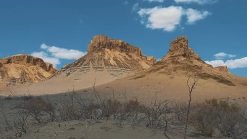 The Sun Illuminates The Sandy Canyon
