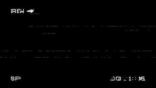 Retro VHS Rewind Static Overlay Effect