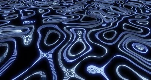 Abstract Flowing Neon Lines Background Loop