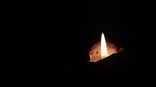 Candle light in the dark