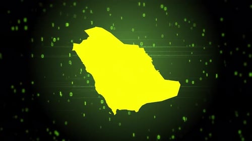 Digital Map Reveal with Futuristic Glitch Effects