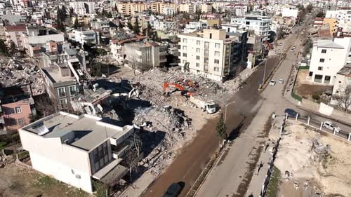 Luftbild des Erdbebens der Stadt Adiyaman