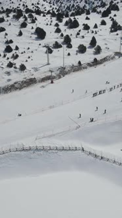 People Skiing on the Ski Area