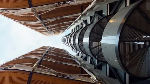 Monaco Monte Carlo Spiral Staircase of the New Building of the Shopping Complex Beautiful Balconies