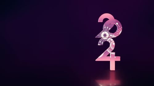 Frohes neues Jahr 2024 Hintergrund.