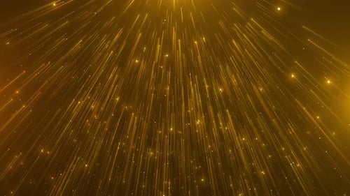 Golden Particle Trails Upward Motion Loop for Awards and Celebrations