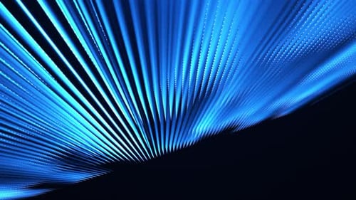 Abstract Blue Digital Wave Grid Motion Background