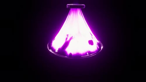 Futuristic Purple Light Beam Digital Reveal Animation