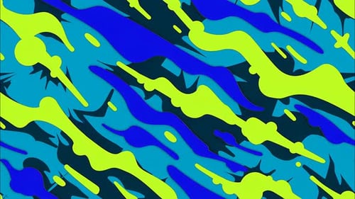 Animierte Comic Energy Wavy Pattern Texture — Nahtlose 2D-Hintergrundschleife in 4K