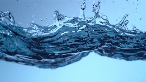 Water Surface Splashing with Ripples and Droplets