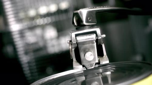 Close Up of Metal Can Opener Machine