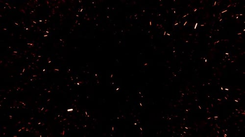 Dynamic Red Orange Particle Burst Effect Transition