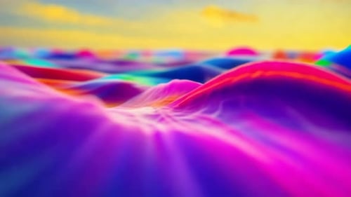 Vibrant Fluid Waves Abstract Motion Background Animation