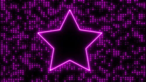 Glitter Star Neon Moving Motion Background.abstract Dj Star Glowing Animation Background.
