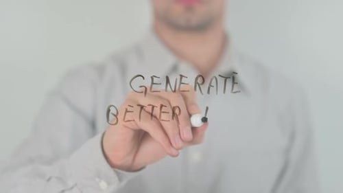 Generate Better Ideas, Writing on Transparent Screen