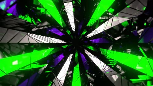 Purple Green And White Orange Fantastic Portal Glass Rift Background Vj Loop I 4K
