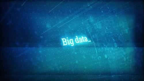 Große Daten auf digitalem Bildschirm Nachricht auf dem Computerbildschirm