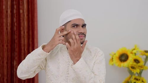 Muslim Man Concern about Acne and Acne Scars