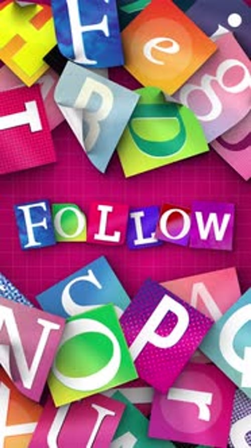 Magazine Letters Vertical Follow Caption