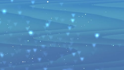 Blue abstract background with white dots.