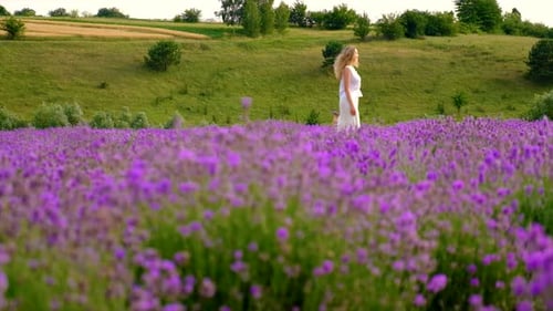 Woman in a Lavender Field