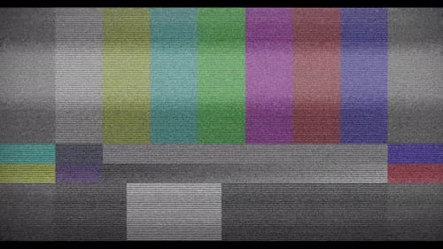 Retro Glitch TV Test Pattern Animation