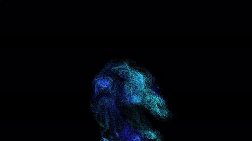 Dynamic Particle Fluid Flow Reveal Animation