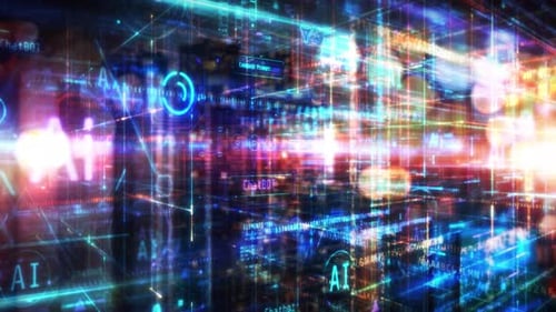 Daten zirkulieren in einer virtuellen Domäne