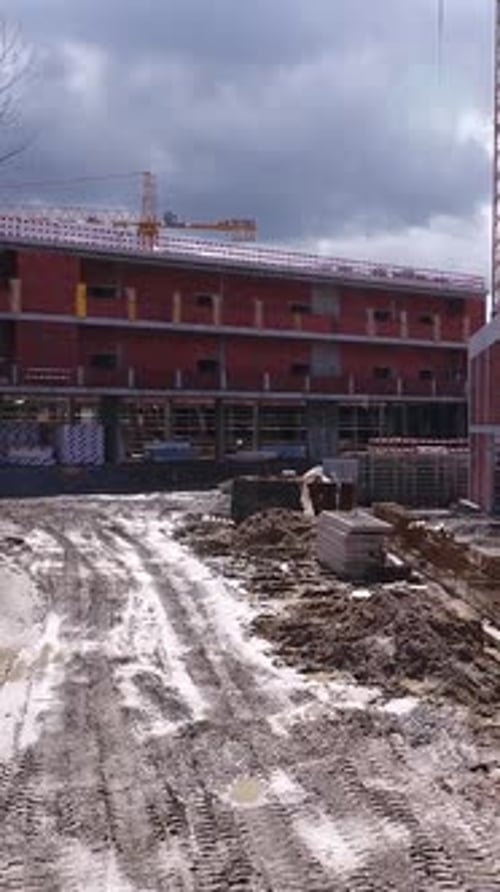 Vertical Video of Building Construction
