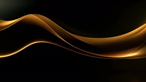 Abstract Golden Fluid Waves Seamless Loop Background Animation