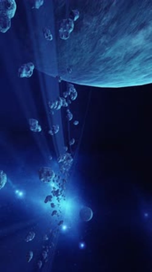 a Large Cluster of Asteroids Near an Unknown Planet Vertical