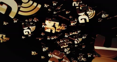 Dynamic 5G Symbols Moving in Abstract Technology Loop