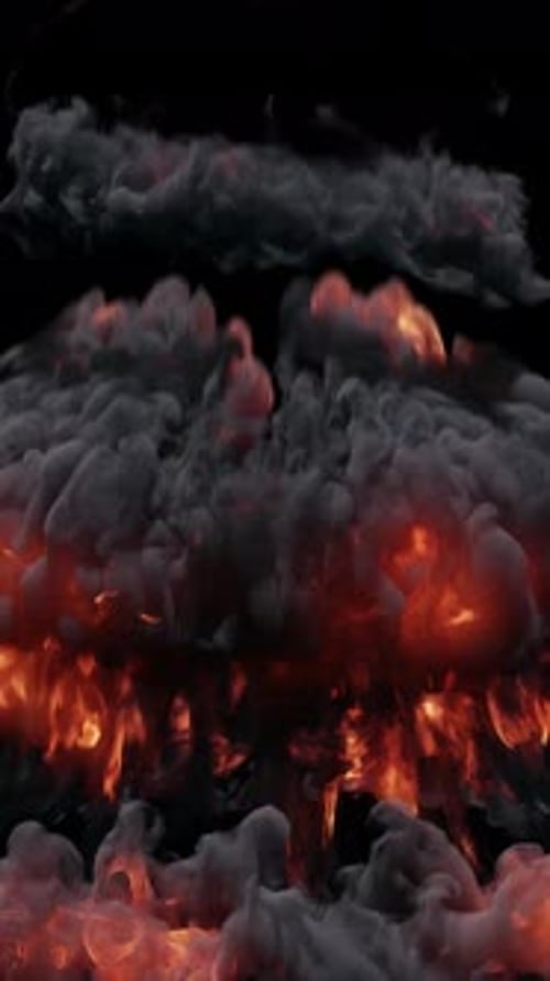 Nuke Explosion Social Media Fire Explosion Transition Reveal Alpha Channel Vertical Format