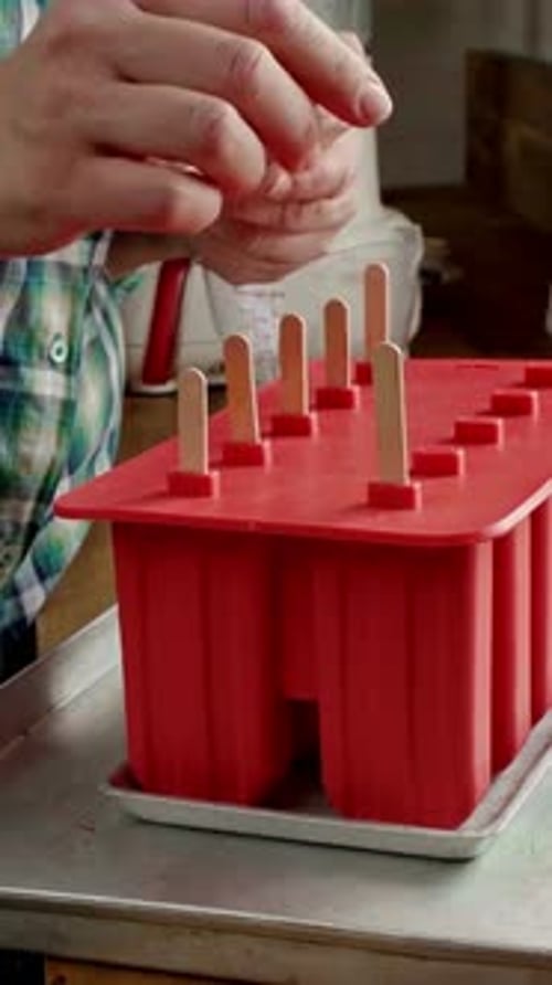 Vertical View Of Ice Cream Making