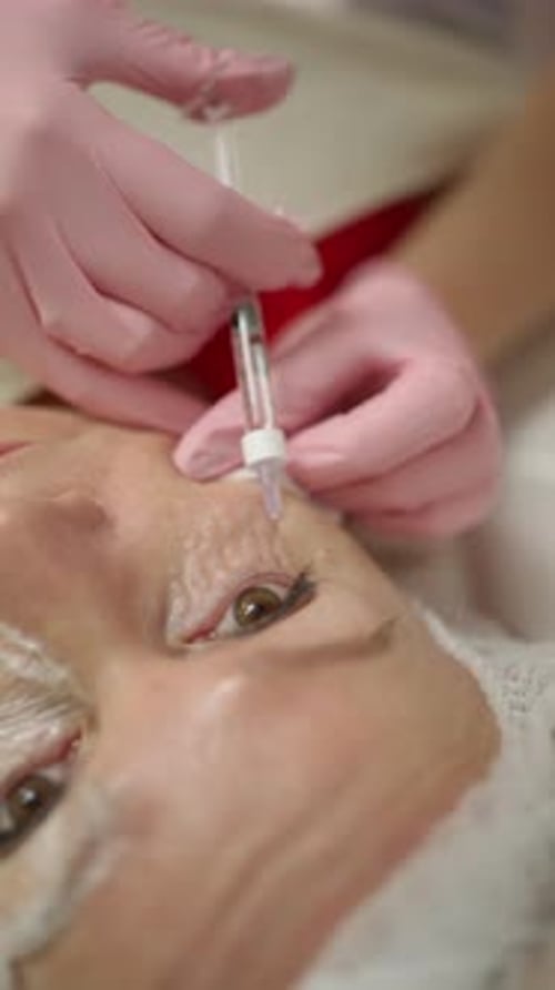 Cosmetic Injections in Clinical Beauty Treatment Procedure