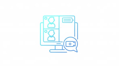 Animated Web Chat Gradient Icons Set