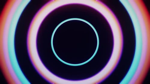 Colorful Circles Endless Vj Tunnel Looping Visual