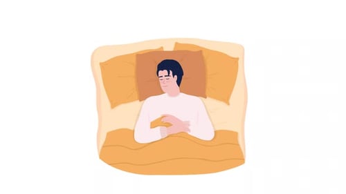 Animated Sleeping Male Character