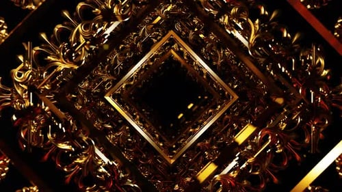 Классическая рамка Золотая декоративная рамка 03 4K