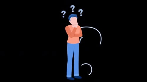 People Thinking Animation HD On Alpha